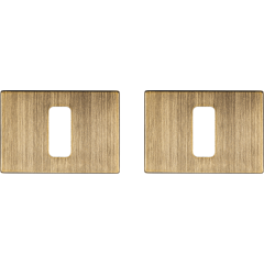 Дверная накладка кабинетная прямоугольная Матовая бронза (RIC)