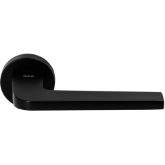 Дверная ручка на круглой розетке 512 R LONDON ЧЕРНЫЙ МАТОВЫЙ (FIXA)