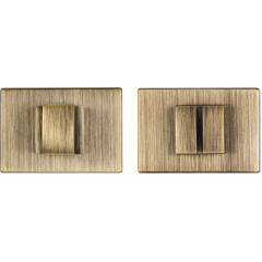 Дверная накладка сантехническая прямоугольная Матовая бронза (RIC)