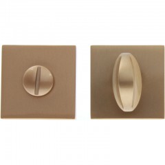 Дверная накладка сантехническая квадратная БЛЕСТЯЩЕЕ ЗОЛОТО (FIXA)