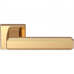 Дверная ручка на квадратной розетке 293 ALILA ЗОЛОТО PVD (FIXA)