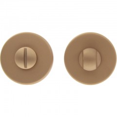 Дверная накладка сантехническая круглая МАТОВОЕ ЗОЛОТО (50PVC)