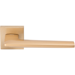 Дверная ручка на квадратной розетке 422 BOSTON БЛЕСТЯЩЕЕ ЗОЛОТО (FIXA)