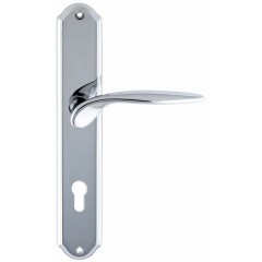 Дверная ручка CALIPSO (Калипсо) 311 на планке PL01 полированный хром F04 под цилиндровый механизм CYL