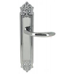 Дверная ручка COMO (Комо) 322 на планке PL02 полированный хром F04