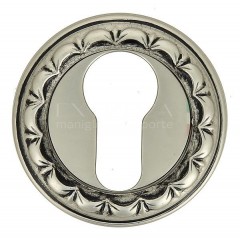 Накладка дверная под цилиндр CYL R02 старинное серебро матовое F64