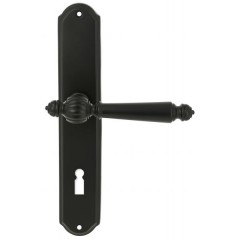 Ручка дверная DANIEL (Даниел) 308 на планке PL01 KEY черный матовый F22