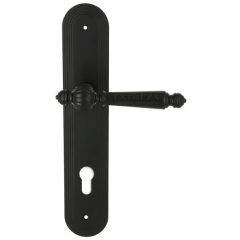 Ручка дверная DANIEL (Даниел) 308 на планке PL05 CYL черный матовый F22