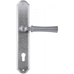 Дверная ручка DEZI (Дези) 309 на планке PL01 CYL матовый хром F05