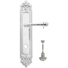 Дверная ручка EVA (Эва) 319 на планке PL02 WC полированный хром F04