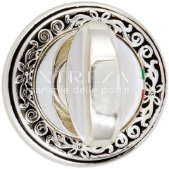 Фиксатор поворотный WC R06 натуральное серебро + черный F24