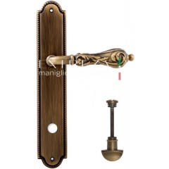 Дверная ручка GRETA (Грета) 302 на планке PL03 WC матовая бронза F03