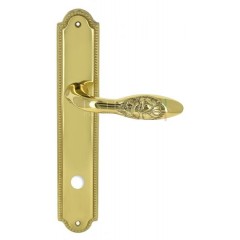 Дверная ручка MIREL-R на планке PL03 WC полированная латунь F01