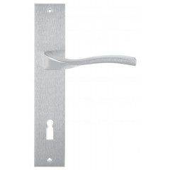 Дверная ручка PERLA (Перла) 114 на планке PL11 матовый хром F05 без доп. запирания PASS