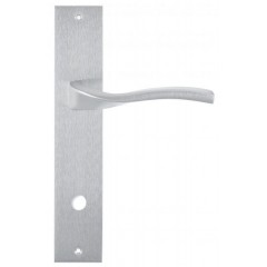 Дверная ручка PERLA (Перла) 114 на планке PL11 матовый хром F05 без доп. запирания PASS