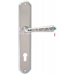 Дверная ручка PETRA (Петра) 304 на планке PL01 CYL полированный хром F04