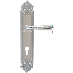 Дверная ручка PETRA (Петра) 304 на планке PL02 CYL полированный хром F04