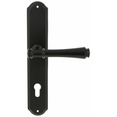 Дверная ручка PIERO (Пьеро) 326 на планке PL01 CYL черный матовый F22