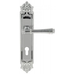 Дверная ручка PIERO (Пиеро) 326 на планке PL02 CYL полированный хром F04