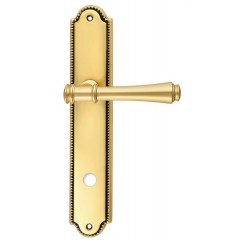 Дверная ручка PIERO (Пьеро) 326 на планке PL03 WC французское золото + патина F59 Дверная ручка PIERO (Пьеро) 326 на планке PL03 WC французское золото + патина F59