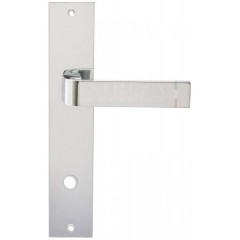 Дверная ручка Hi-Tech SOUND (Саунд) 106 на планке PL11 полированный хром F04 без доп. запирания PASS