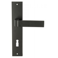 Дверная ручка Hi-Tech SOUND (Саунд) 106 на планке PL11 черный матовый F22 без доп. запирания PASS