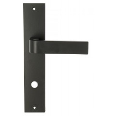 Дверная ручка Hi-Tech SOUND (Саунд) 106 на планке PL11 черный матовый F22 без доп. запирания PASS