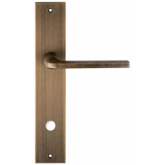 Дверная ручка Hi-Tech TERNI (Терни) 320 на планке PL11 матовая бронза F03 без доп. запирания PASS