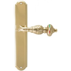 Дверная ручка TESLA (Тесла) 315 на планке PL01 полированная латунь F01