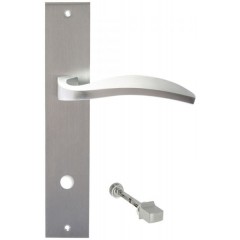 Дверная ручка Hi-Tech TORI (Тори) 101 на планке PL11 матовый хром F05 без доп. запирания PASS