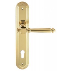 Дверная ручка VERONIKA (Вероника) 325 на планке PL05 CYL полированное золото F01