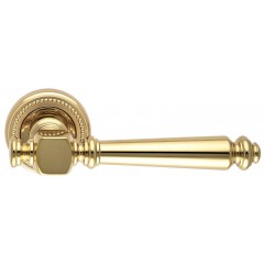 Дверная ручка VERONIKA (Вероника) 325 на розетке R03 полированная латунь F01