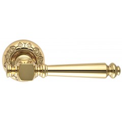 Дверная ручка VERONIKA (Вероника) 325 на розетке R04 полированная латунь F01