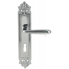 Дверная ручка VIGO (Виго) 324 на планке PL02 KEY полированный хром F04
