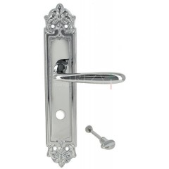 Дверная ручка VIGO (Виго) 324 на планке PL02 WC полированный хром F04