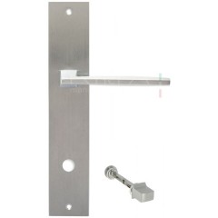 Дверная ручка Hi-Tech WING (Винг) 111 на планке PL11 матовый хром F05 без доп. запирания PASS