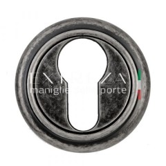 Накладка дверная под цилиндр CYL R01 античное серебро F45