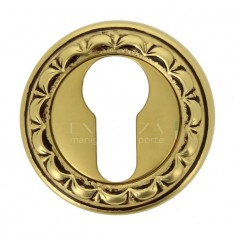 Накладка дверная под цилиндр CYL R02 французское золото + коричневый F59 Накладка дверная под цилиндр CYL R02 французское золото + коричневый F59
