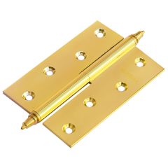 Петля латунная с коронкой левая, Morelli MB 100X70X3 PG L C, цвет - золото Петля латунная с коронкой левая, Morelli MB 100X70X3 PG L C, цвет - золото