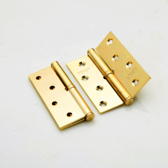 Петля стальная РЕНЦ, 100*75*2.5 без колпачка, с обв, левая, латунь блестящая Петля стальная РЕНЦ, 100*75*2.5 без колпачка, с обв, левая, латунь блестящая