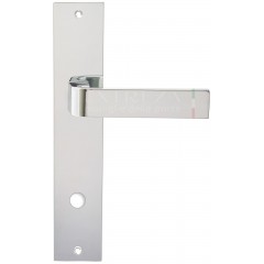 Дверная ручка Hi-Tech SOUND (Саунд) 106 на планке PL11 полированный хром F04 под кабинетный ключ KEY