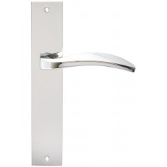 Дверная ручка Hi-Tech TORI (Тори) 101 на планке PL11 полированный хром F04 под кабинетный ключ KEY