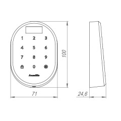 Кодовая панель CD.RT01.03 BL черный Кодовая панель CD.RT01.03 BL черный