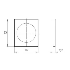 Декоративная накладка SLIM DS.RT01.08 BL черный