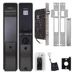 Замок врезной электронный Kaadas K9-5W с отпечатком пальца, со встроенным модулем WIFI, черный Замок врезной электронный Kaadas K9-5W с отпечатком пальца, со встроенным модулем WIFI, черный