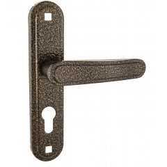 Ручка дверная на планке РФ1-55/03А (бронза антик)