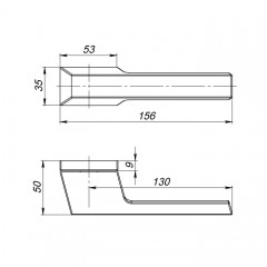Ручка раздельная K.UCS36.BRICK (BRICK UCS) FSG-39 флорентийское золото Ручка раздельная K.UCS36.BRICK (BRICK UCS) FSG-39 флорентийское золото