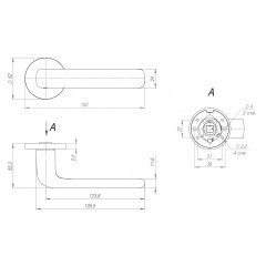 Ручка раздельная R.RLR52.PRIDE GR-23 графит
