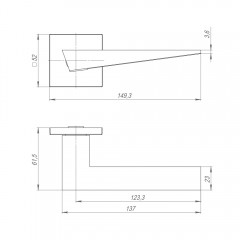 Ручка раздельная K.JS51.TRIO SN-3 матовый никель Ручка раздельная K.JS51.TRIO SN-3 матовый никель