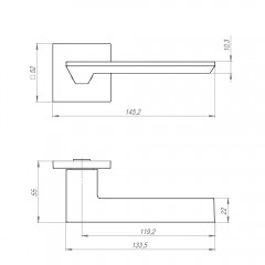 Ручка раздельная K.JS51.UNITY (UNITY JS) SSG-39 сатинированное золото Ручка раздельная K.JS51.UNITY (UNITY JS) SSG-39 сатинированное золото